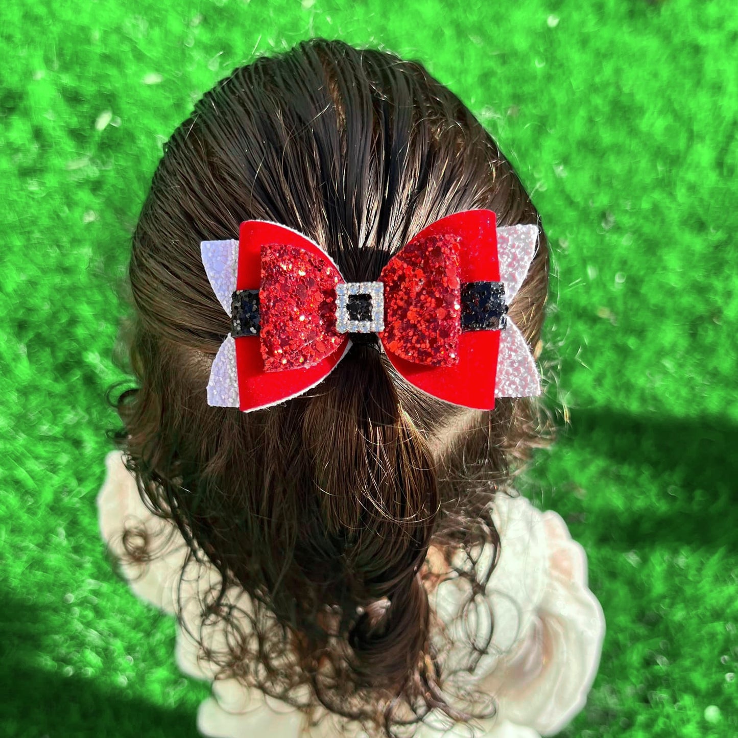 Red Santa's Belt Bow