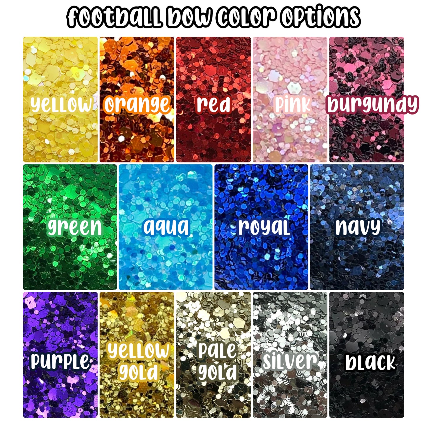 Glitter Custom Football Helmet Bow