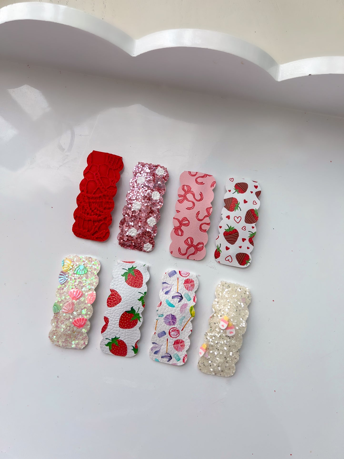 Pink + Red Snap Clips