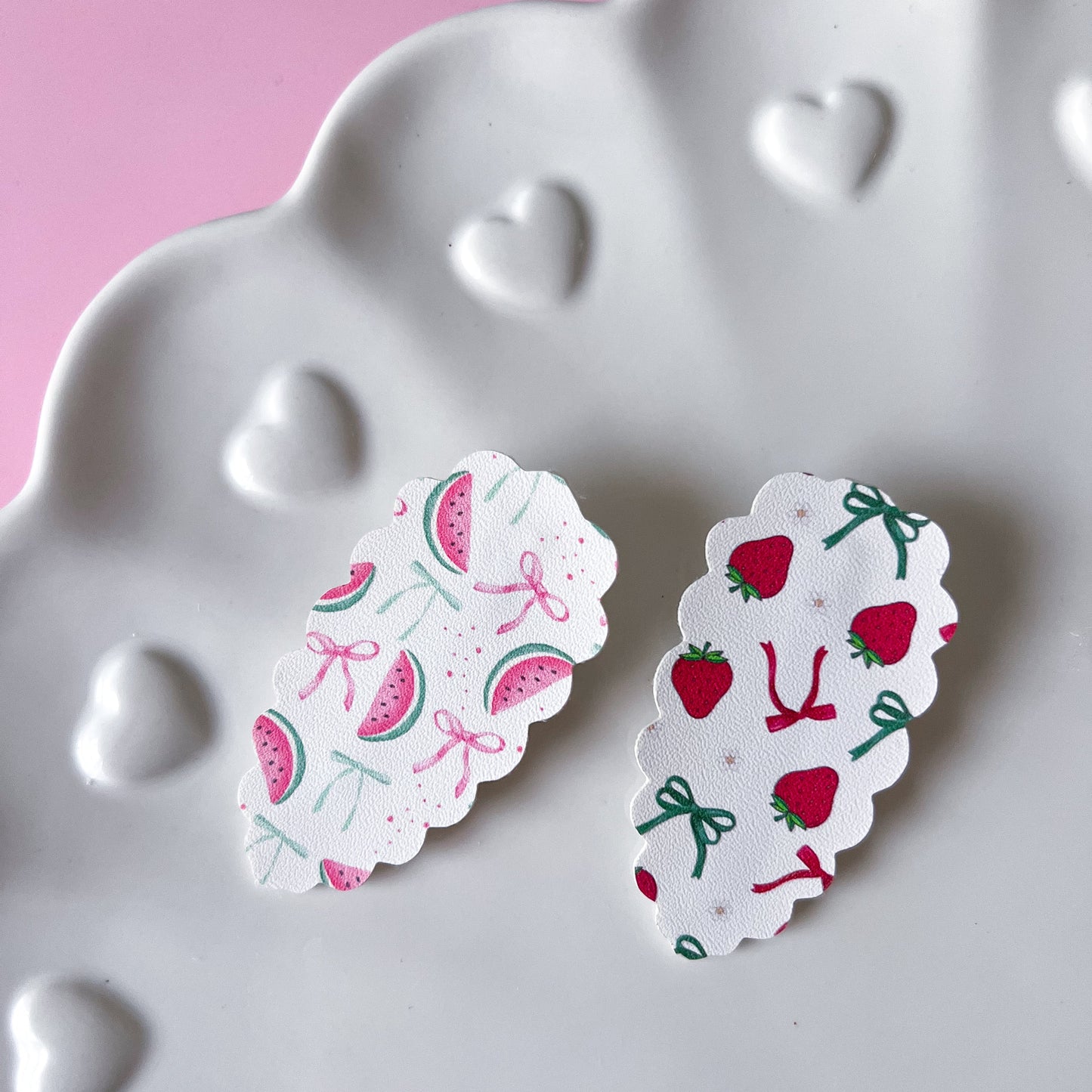 Fruit Scalloped Hair Clips