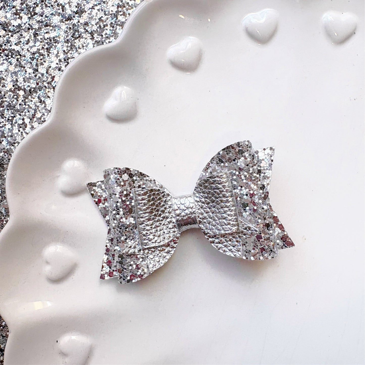 Frosted Glam Hair Bow