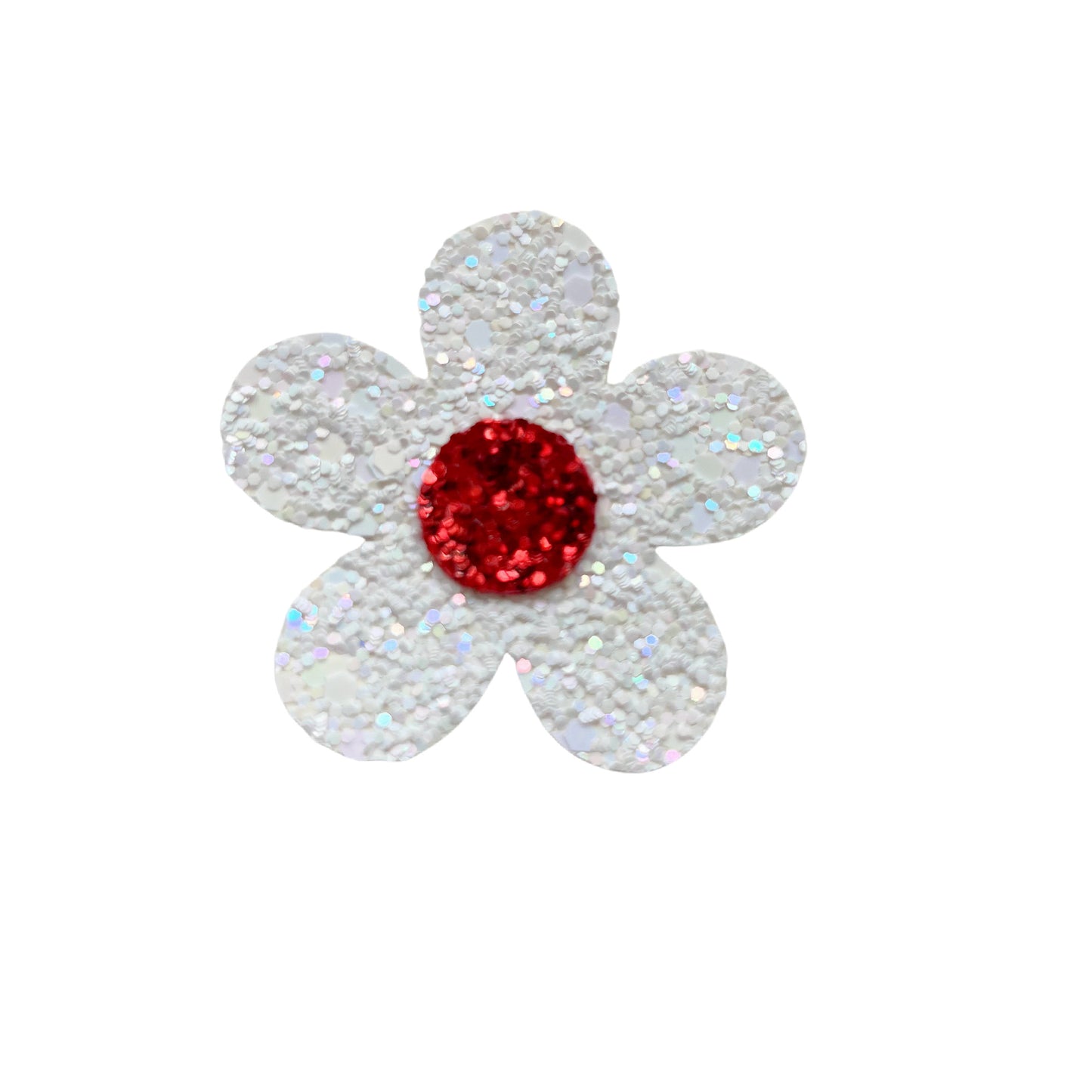 White Daisy With Red Center