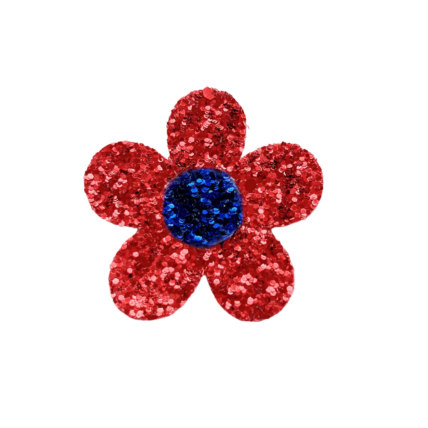 Red Daisy With Royal Blue Center Hair Clip
