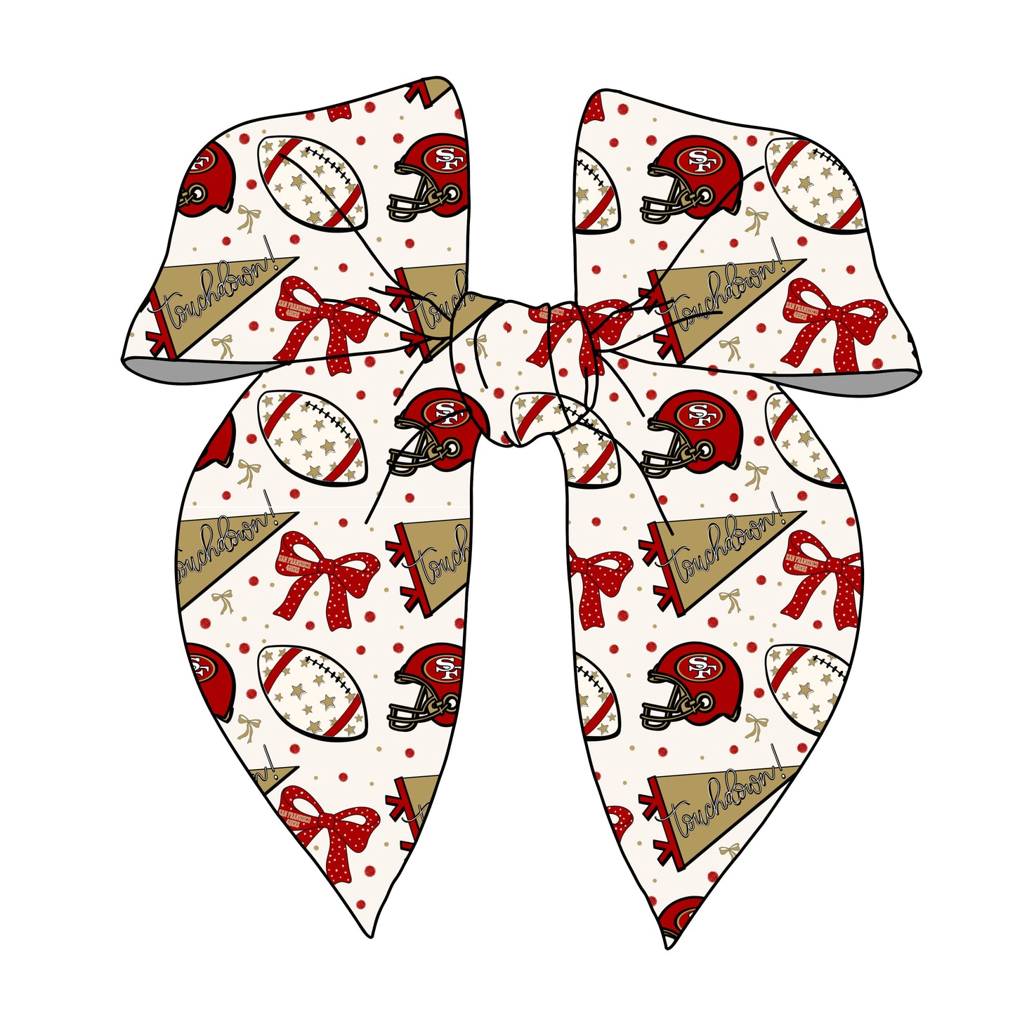 49ers Bow - 2 Sizes