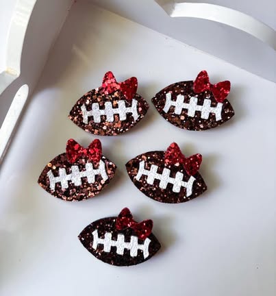 Football W Red Bow