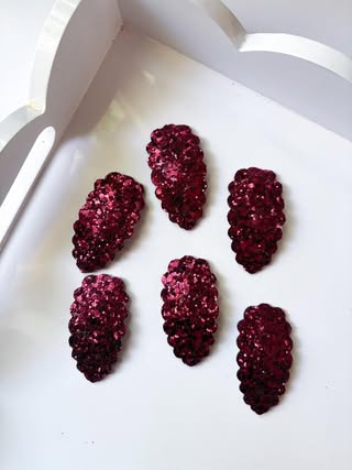 Burgundy Snap Clip