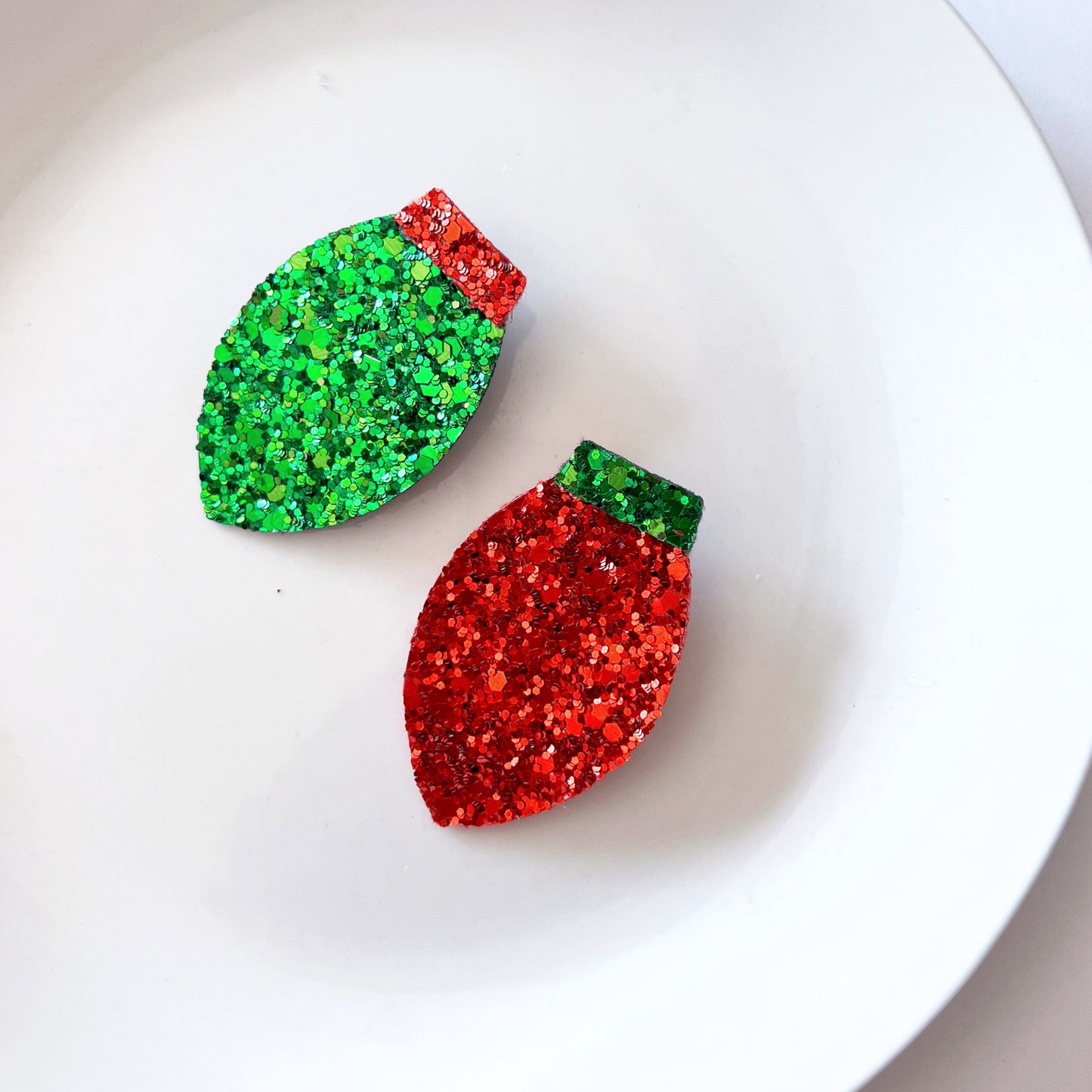 Christmas Light Bulb Bow - Multiple Colors