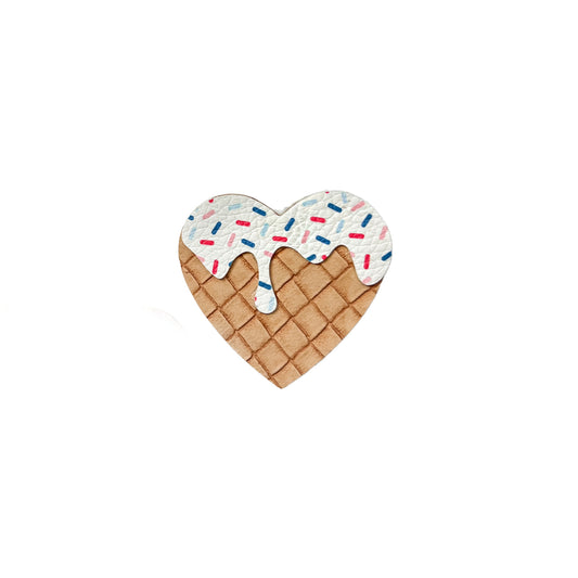 4th of July Heart Ice Cream