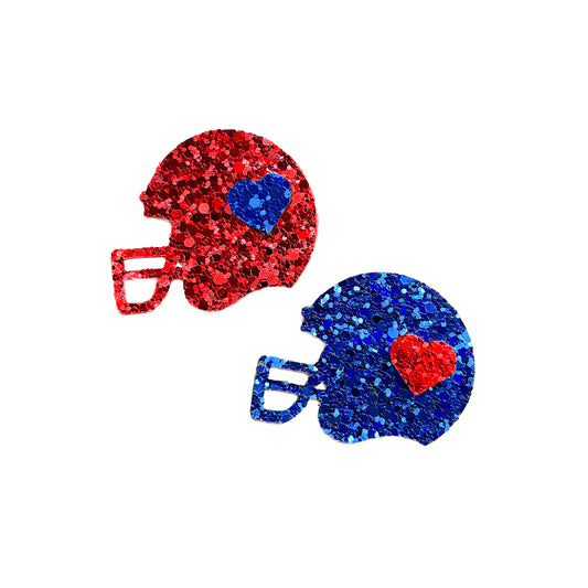 Glitter Custom Football Helmet Bow