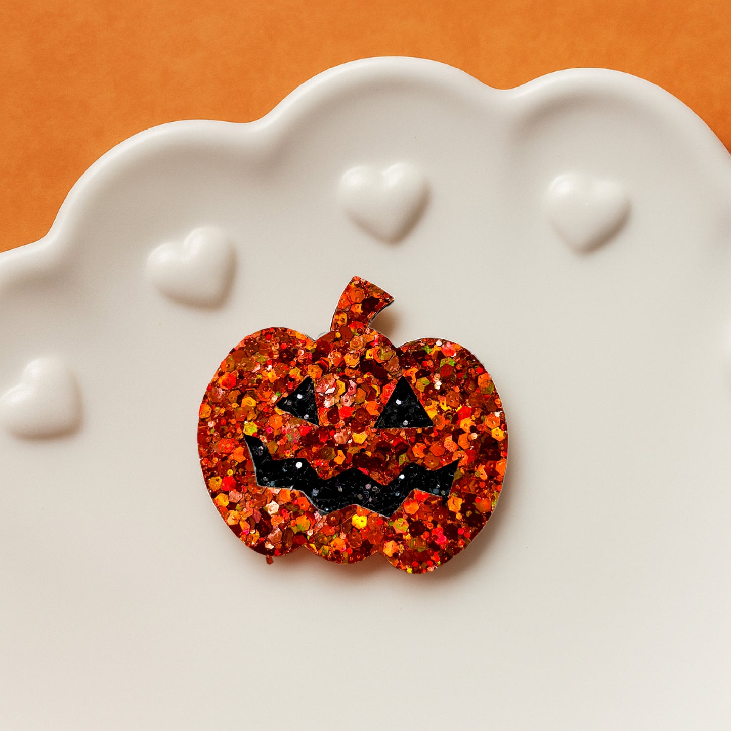 Jack O Lantern Hair Bow