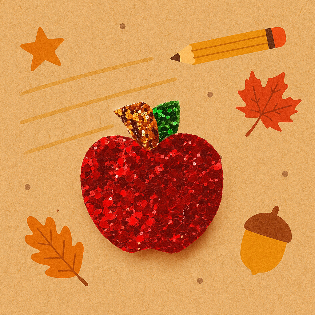 Apple Hair Bow