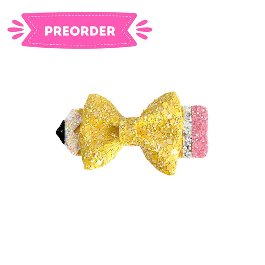 PREORDER Pencil Bow ✏️ Hair Clip