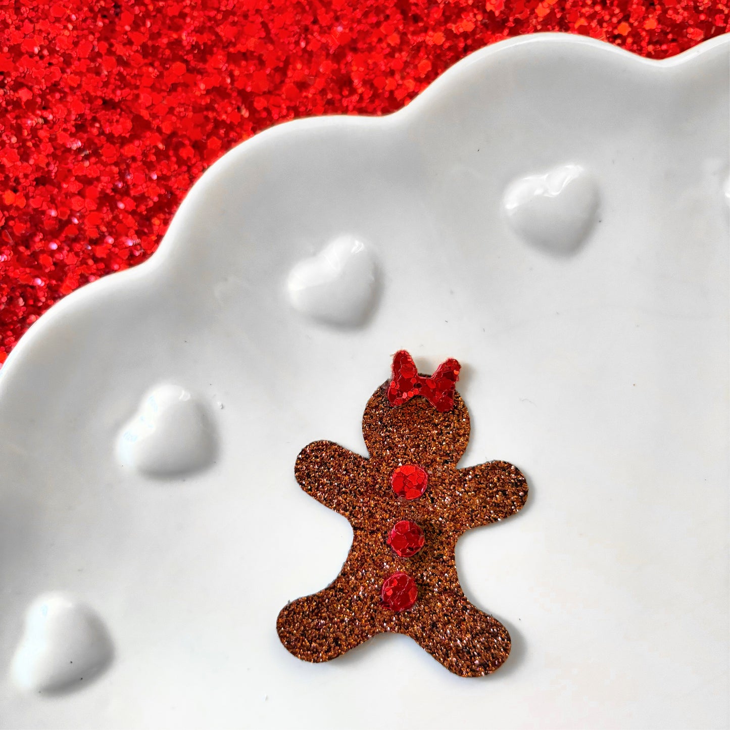 Gingerbread Man Hair Bow