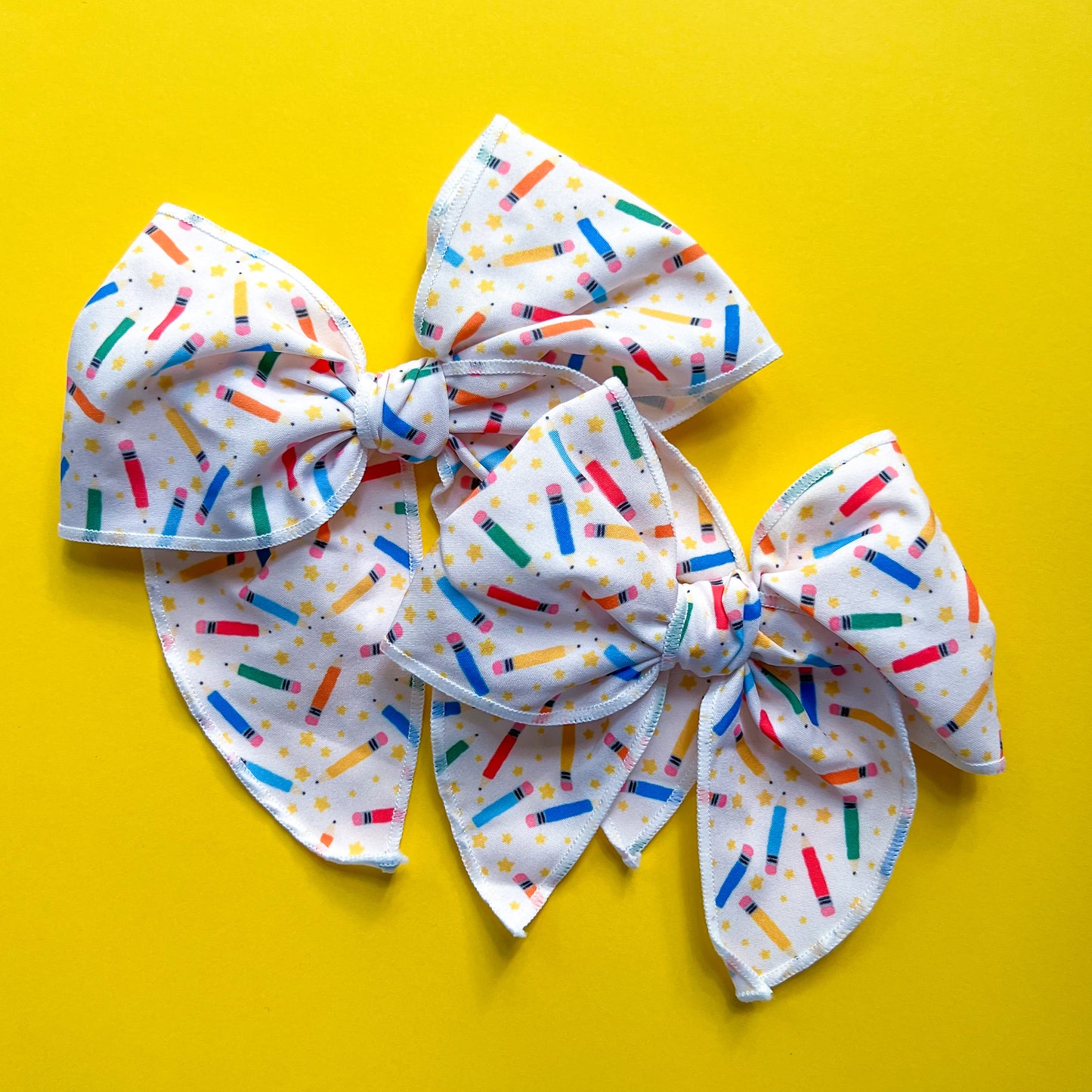 Crayons & Stars Bow