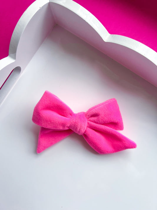 Pink Velvet Bow