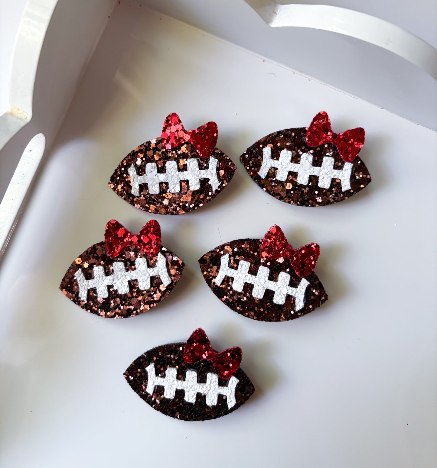 Football W Red Bow