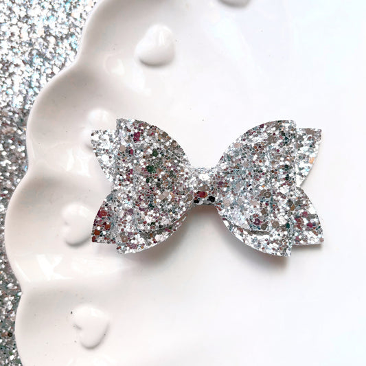 Silver Bells Hair Bow