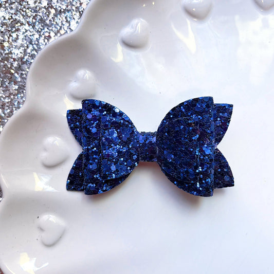 Navy Hair Bow