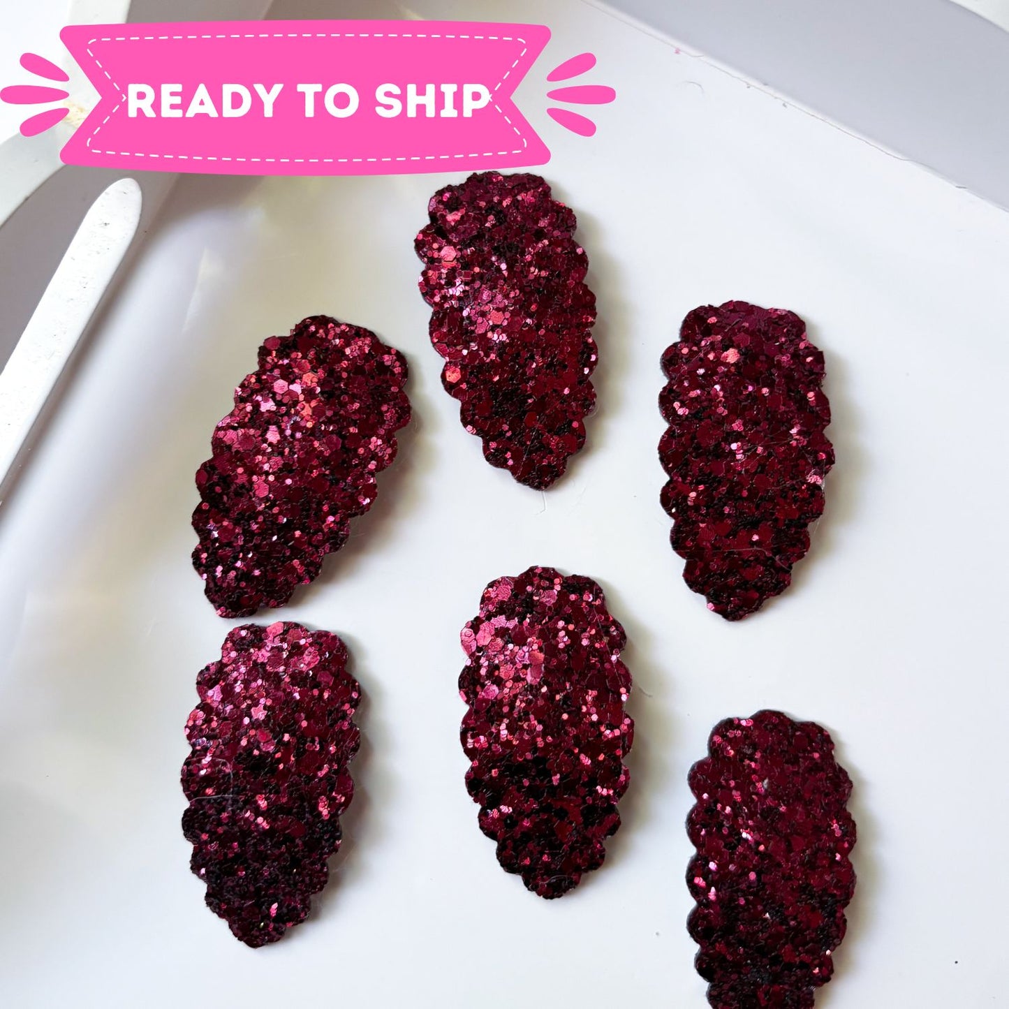 Burgundy Snap Clip