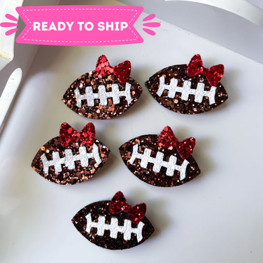 Football W Red Bow