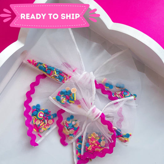 Summer Pool Party Shaker Bow
