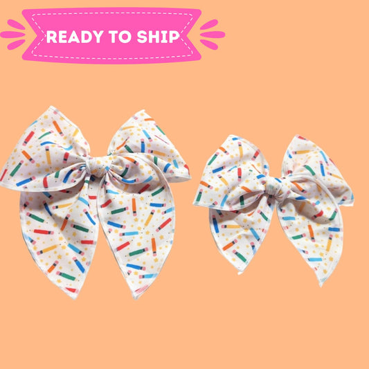 Colorful Crayons Bow