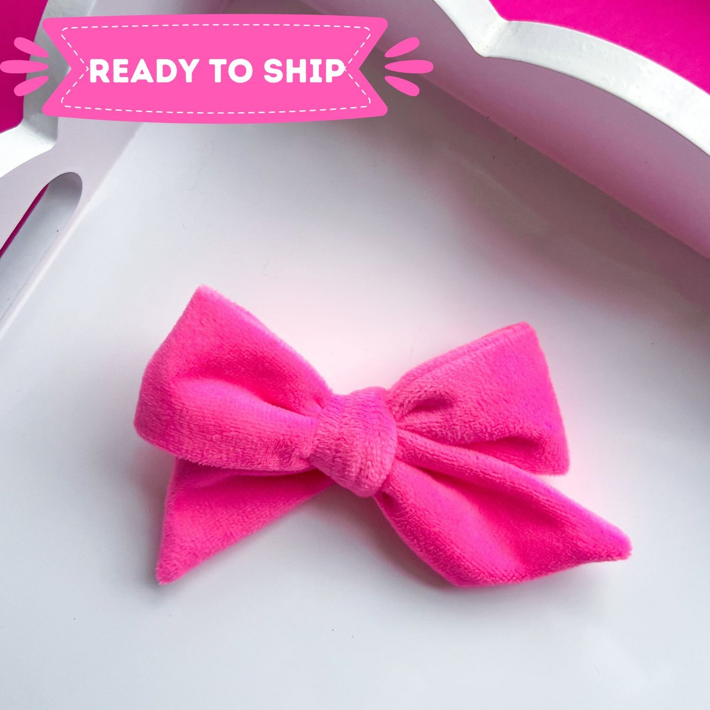 Pink Velvet Bow