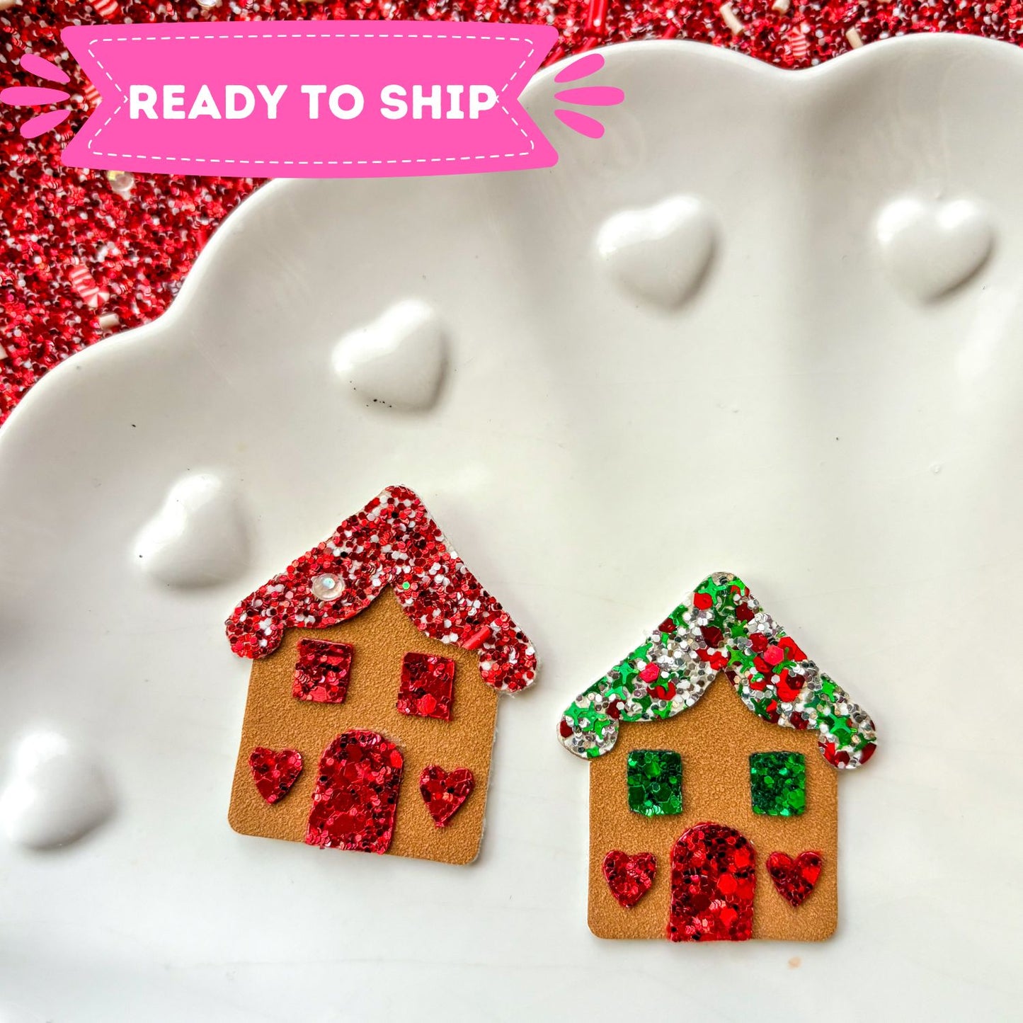 Gingerbread House Hair Bow