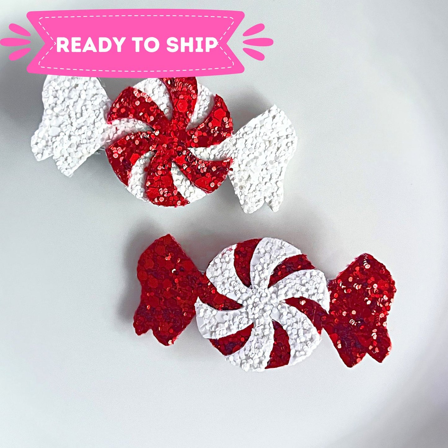 Peppermint Candy Hair Bow