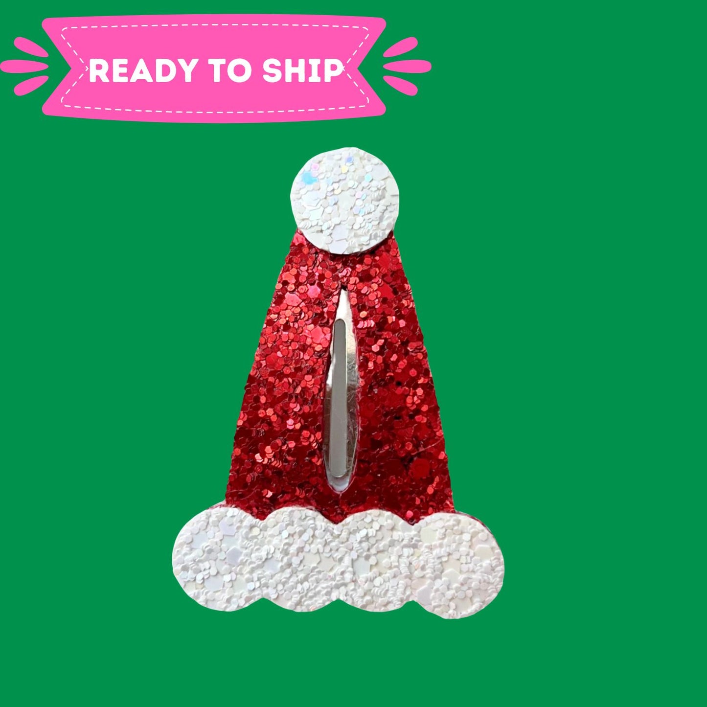 Santa Hat Snap Clip