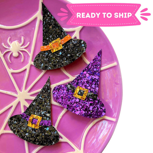 Glitter Witch Hat Bow